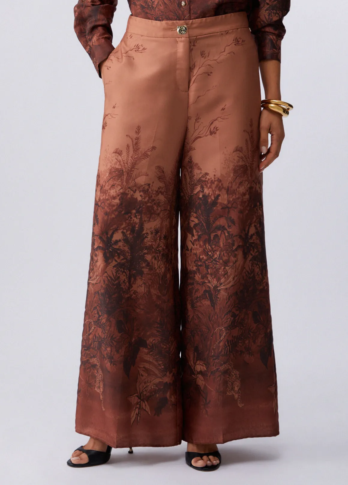Pantaloni in twill stampato