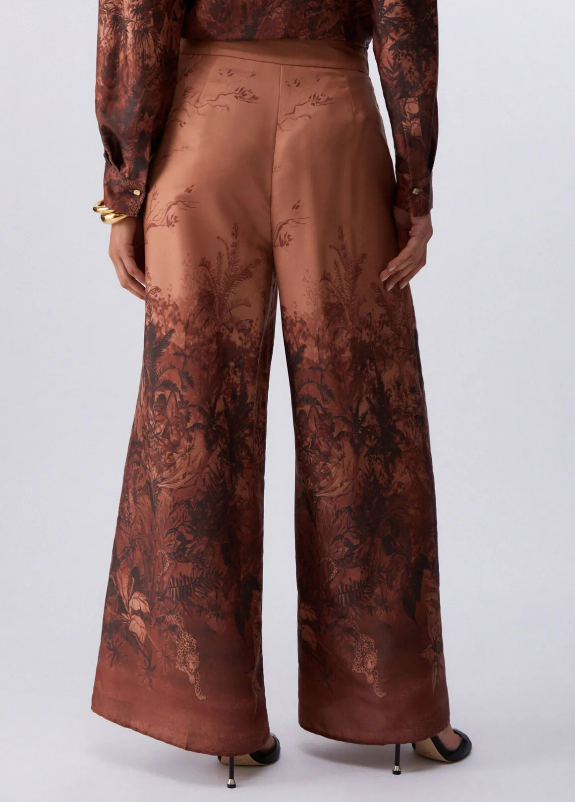 Pantaloni in twill stampato