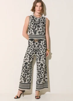 Pantaloni jacquard