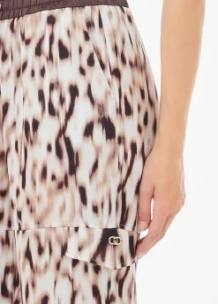 Pantaloni jogging in raso stampato