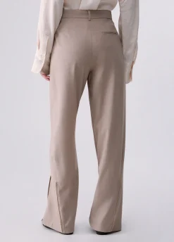 Pantaloni mélange con zip