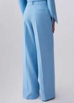 Pantaloni palazzo con doppio cintone