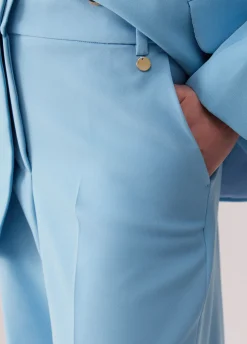 Pantaloni palazzo con doppio cintone
