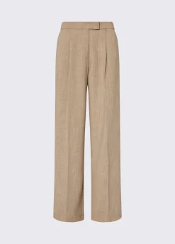 Pantaloni palazzo in tessuto mélange