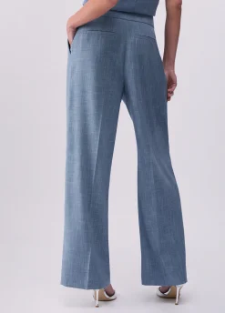 Pantaloni palazzo in tessuto mélange