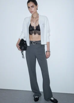 Pantaloni regular fit in punto milano
