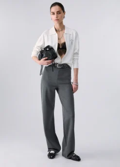 Pantaloni regular fit in punto milano