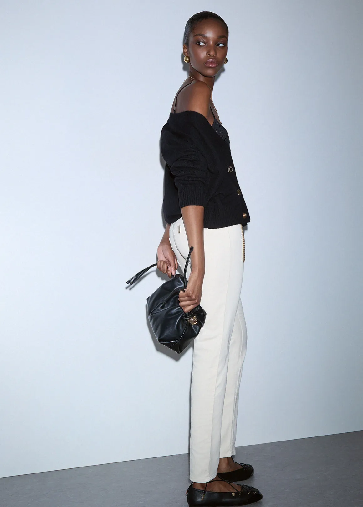 Pantaloni skinny con cintura