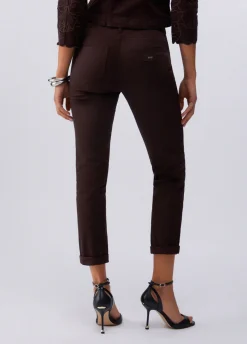 Pantaloni skinny con risvolto