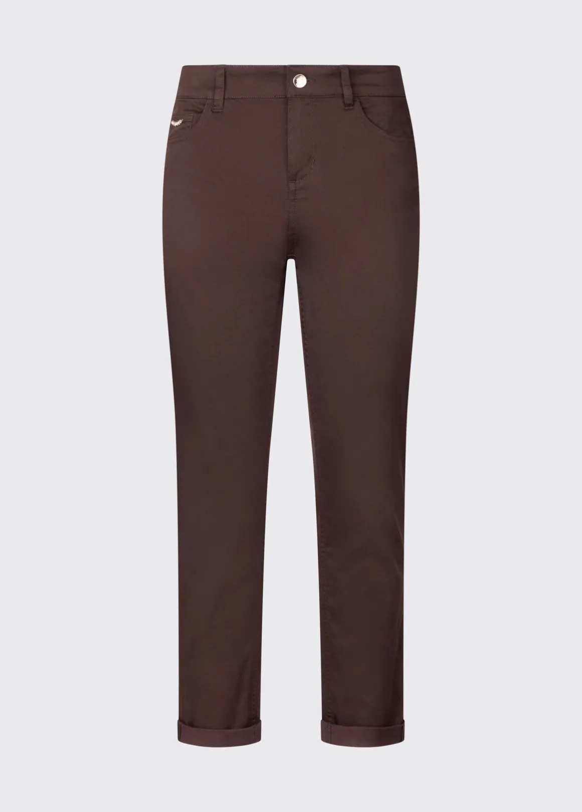 Pantaloni skinny con risvolto