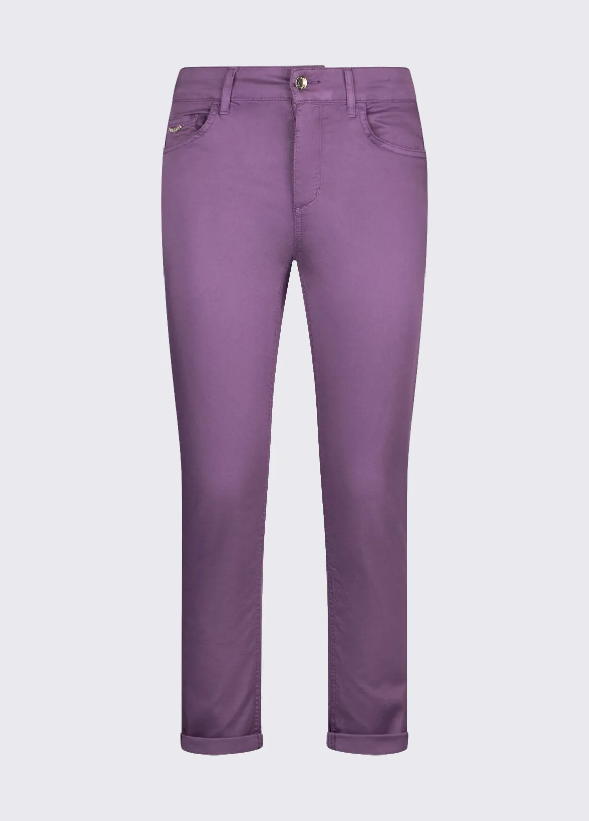 Pantaloni skinny con risvolto