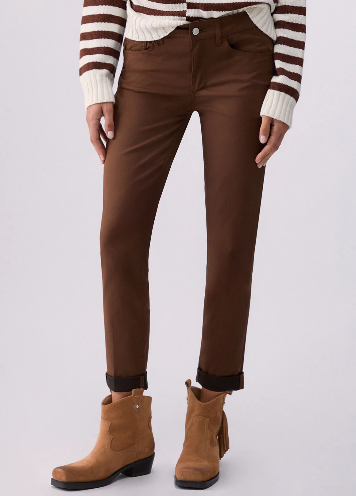 Pantaloni skinny cropped