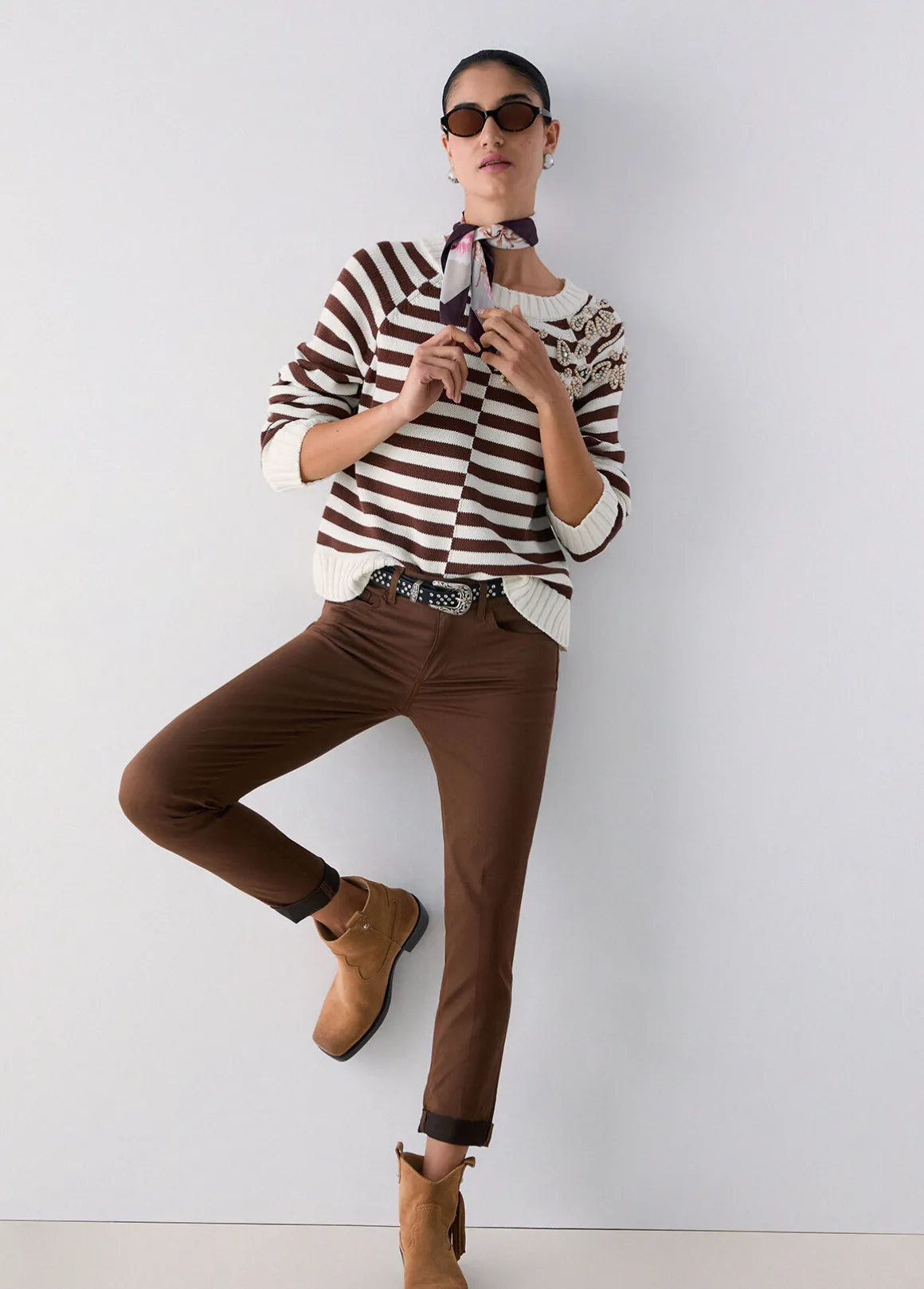 Pantaloni skinny cropped