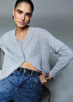 Pantaloni straight con borchie