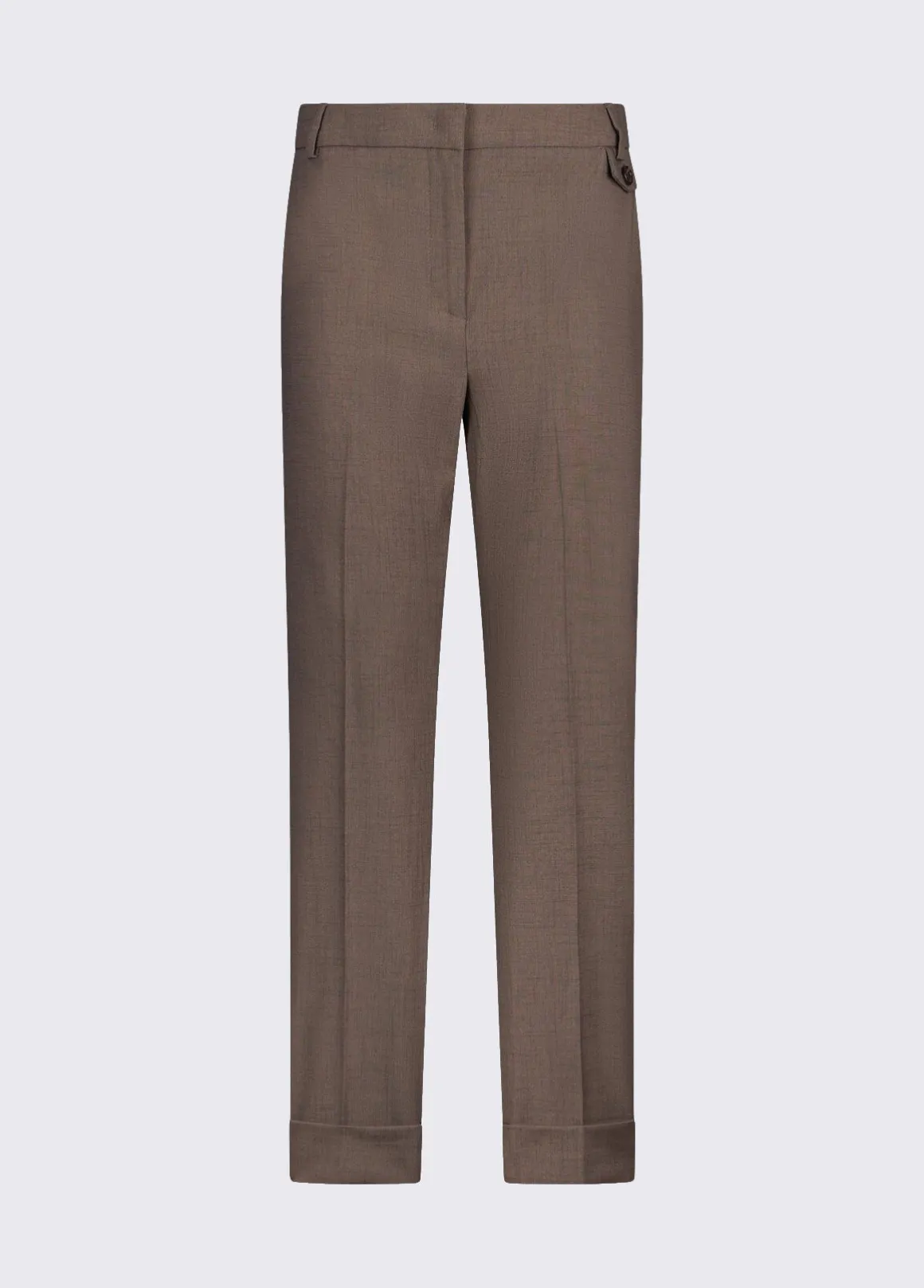 Pantaloni straight in tessuto mélange