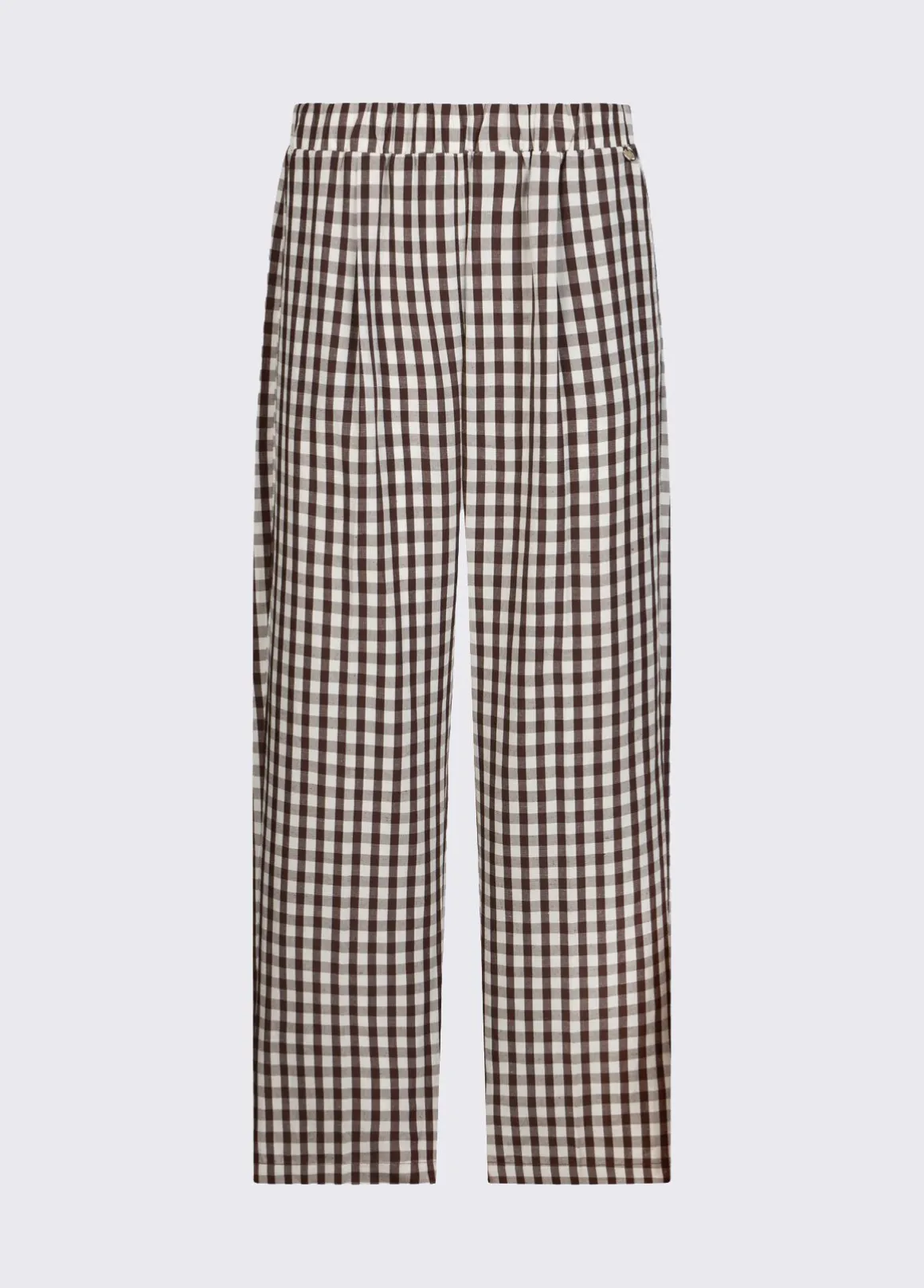 Pantaloni vichy in misto lino