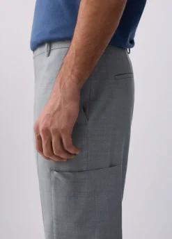 Pantaloni worker in misto lana