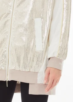 Parka con paillettes