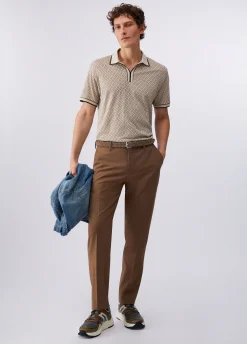 Polo con logo all-over