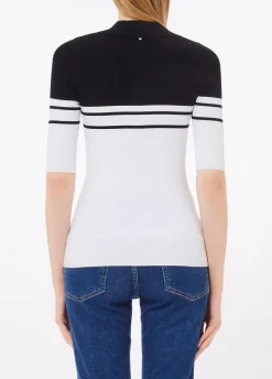 Polo in maglia a righe