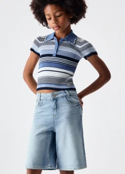 Polo in maglia a righe