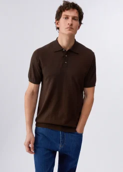 Polo in maglia misto seta