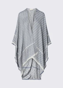 Poncho in jacquard monogram