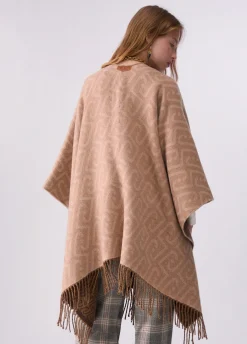 Poncho monogram jacquard
