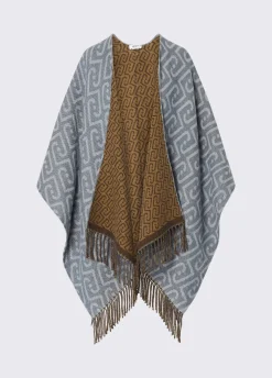 Poncho monogram jacquard