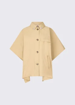 Poncho trench con ricami gioiello