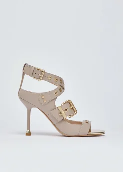 Sandali in pelle con tacco