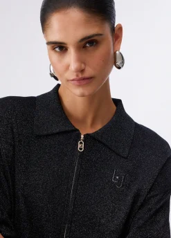 Set top e cardigan in lurex