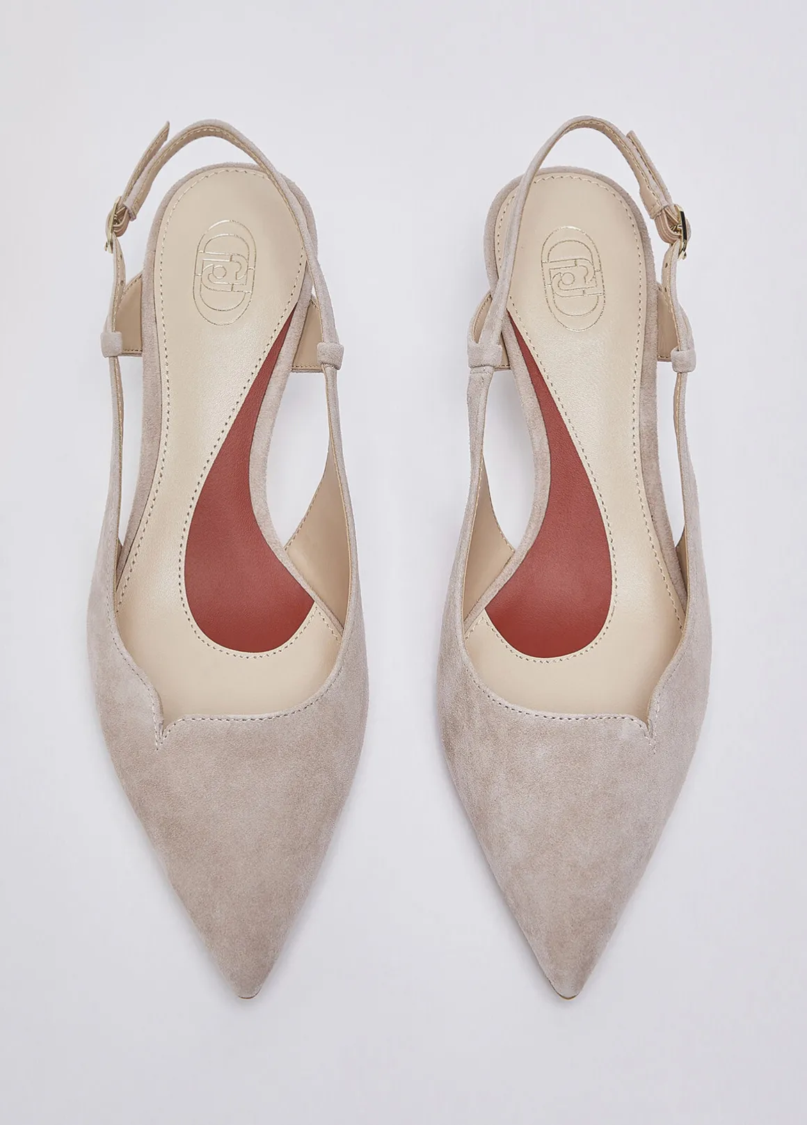 Slingback in camoscio