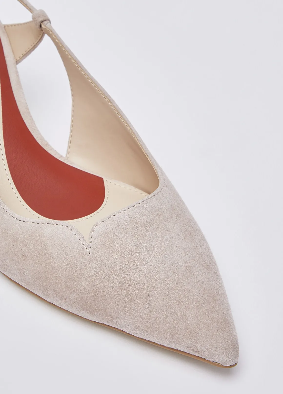 Slingback in camoscio