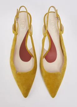 Slingback in camoscio