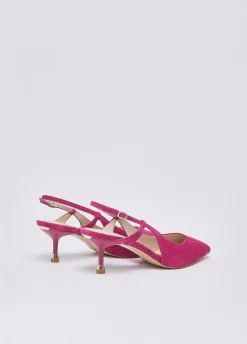 Slingback in camoscio