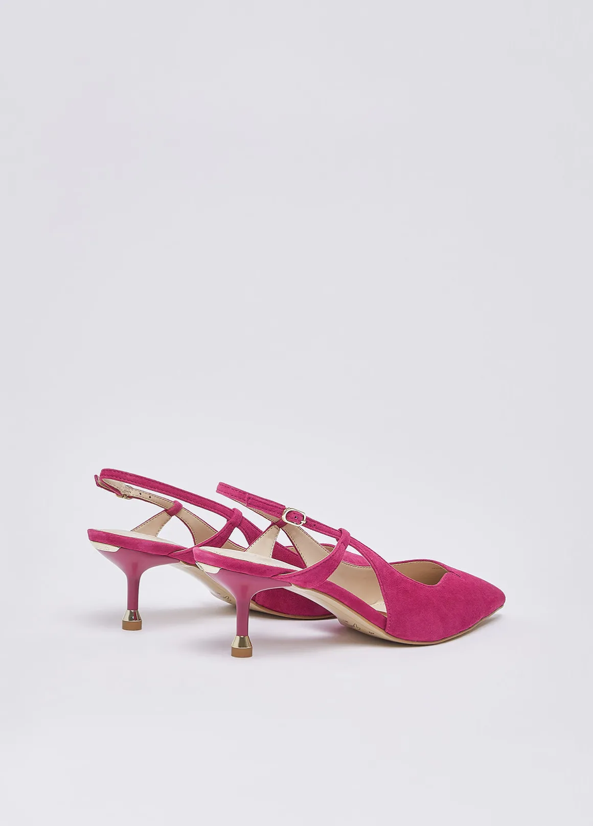 Slingback in camoscio