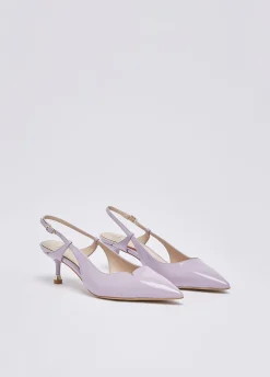 Slingback in vernice