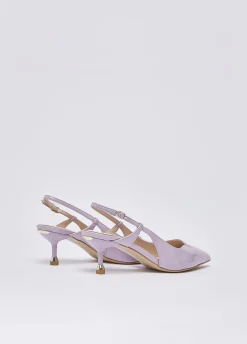 Slingback in vernice