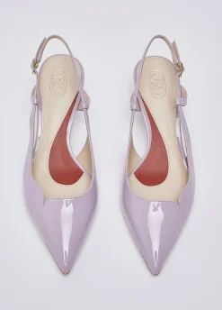 Slingback in vernice