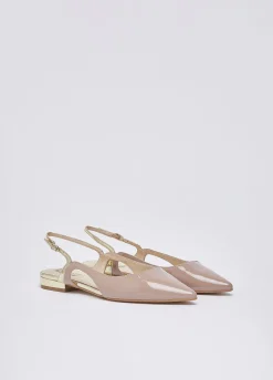 Slingback in vernice