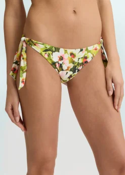 Slip da mare con stampa floreale