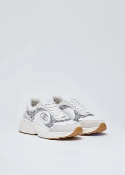 Sneakers con dettagli glitter