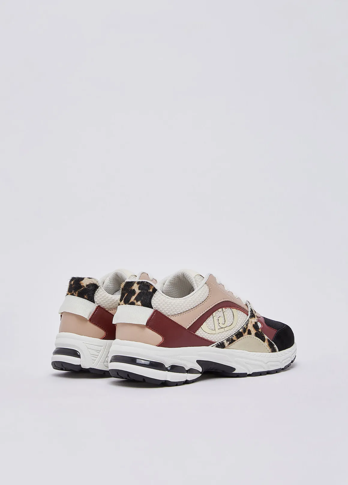 Sneakers con dettagli in cavallino