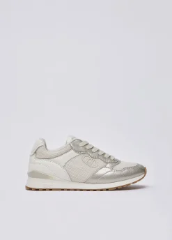 Sneakers con dettagli in mesh