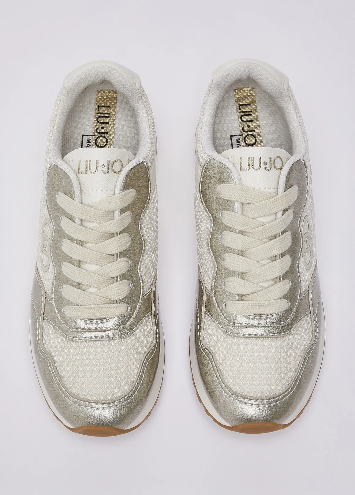 Sneakers con dettagli in mesh