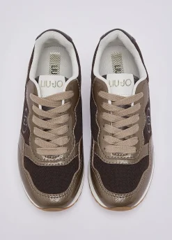 Sneakers con dettagli in mesh