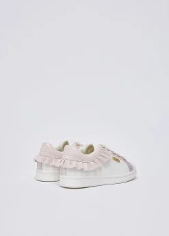Sneakers con glitter e rouches