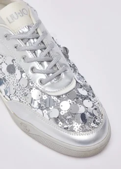 Sneakers con maxi paillettes