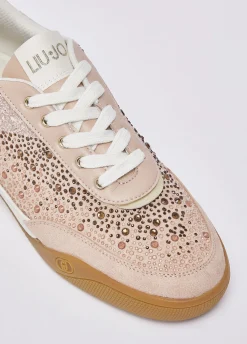 Sneakers con strass all-over